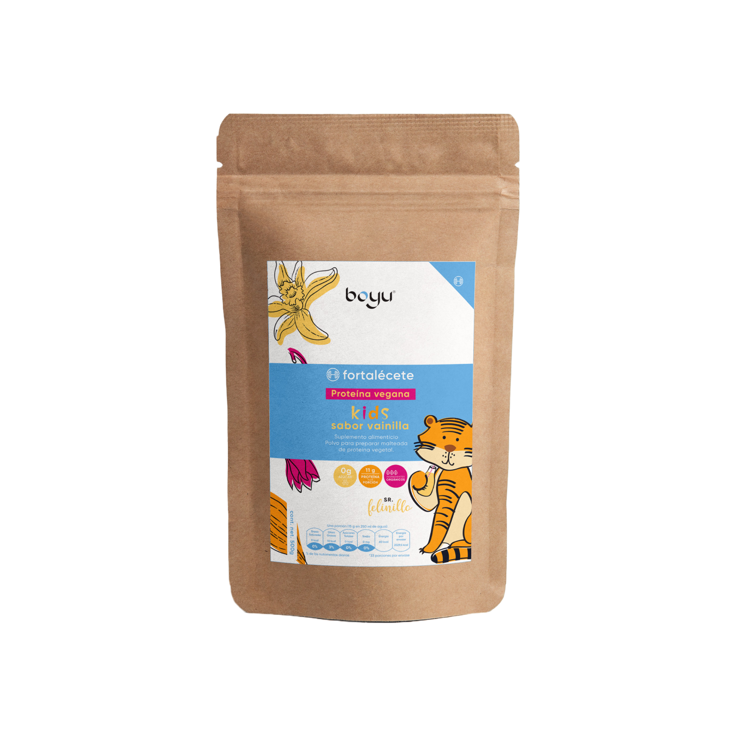 Proteína Vegana para Niños sabor Vainilla Boyú 500g -boyu.store-