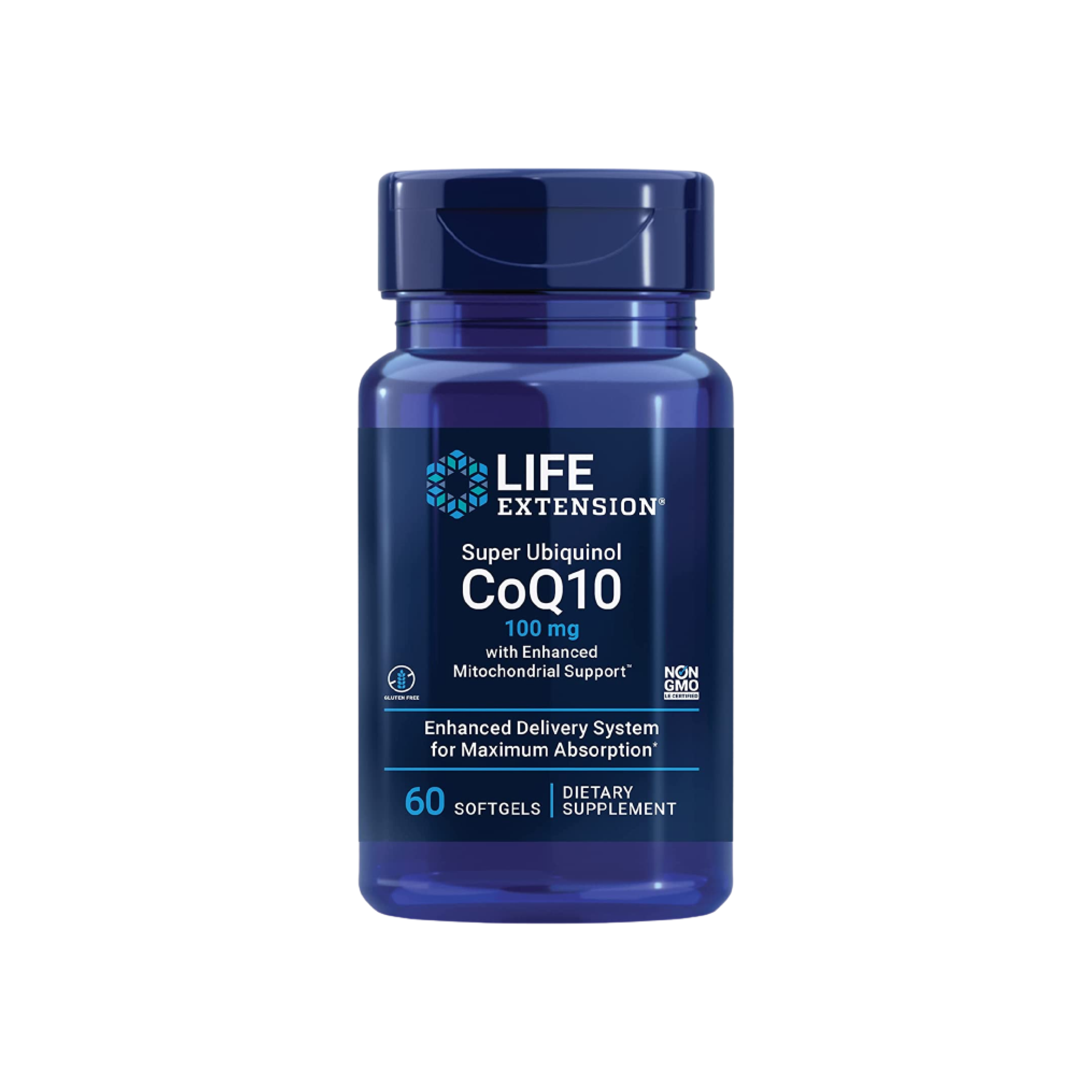Life Extension CoQ10 Super Ubiquinol 100mg, 60 cápsulas